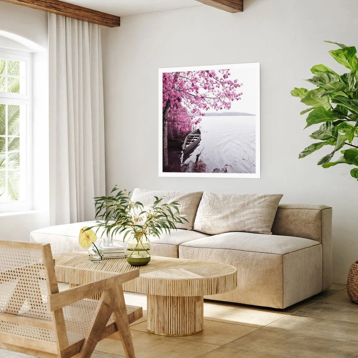 Poster - In rosa Stille - 30x30 cm