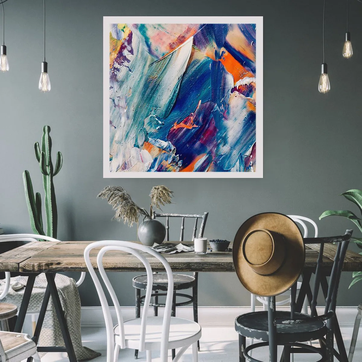 Poster - Farbverwirrung - 40x40 cm