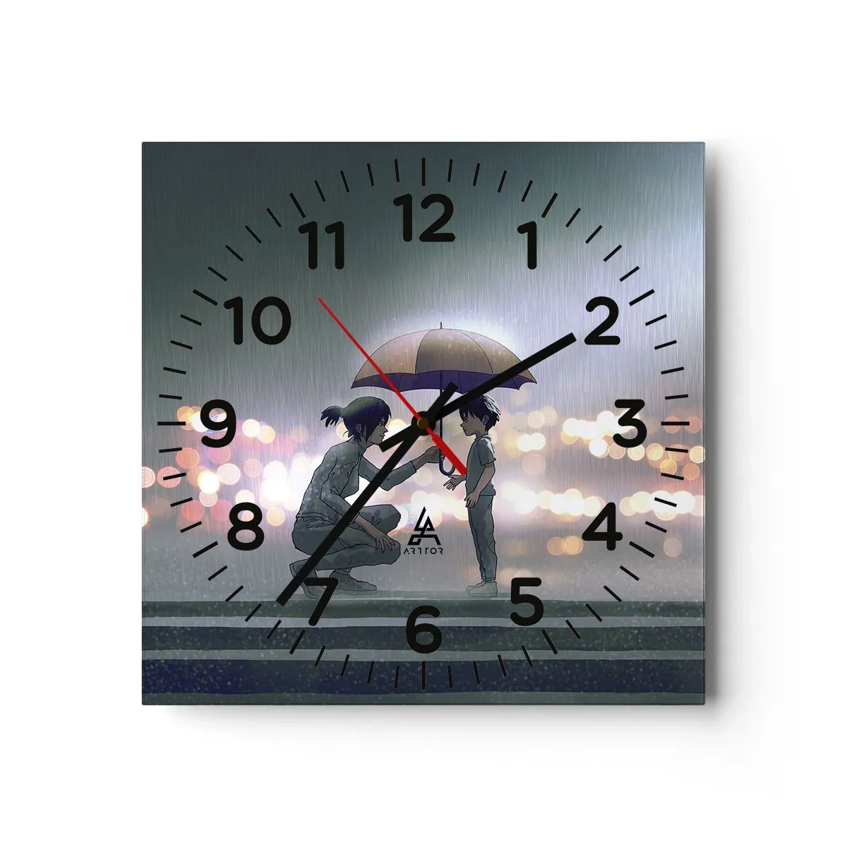 Wanduhr - Glasuhr - Und jetzt ist alles in Ordnung - 40x40 cm