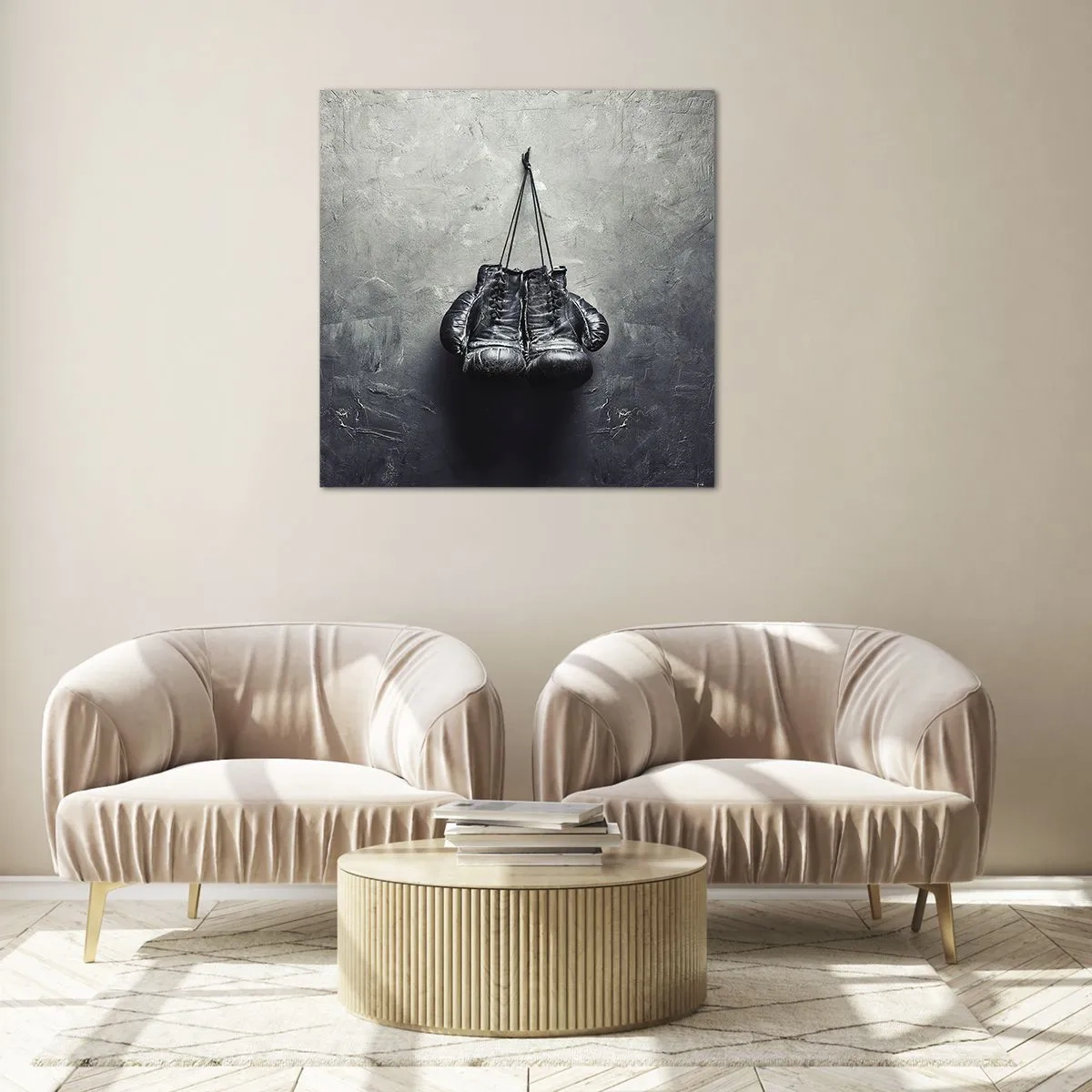 Glasbild - Bild auf glas - Zeit des Kampfes und Zeit des Friedens - 70x70 cm