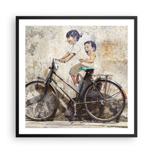 Poster in einem schwarzem Rahmen - Richtig oder falsch? - 60x60 cm