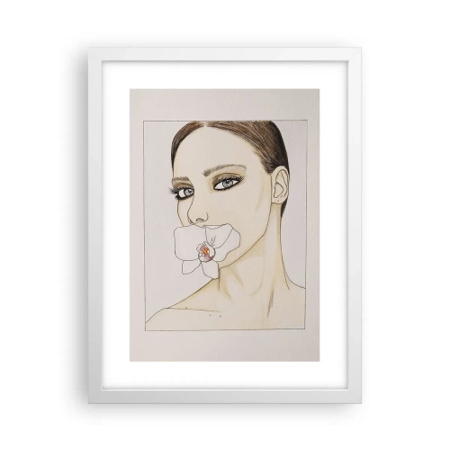 Poster in einem weißen Rahmen - Ein Symbol für Eleganz und Schönheit - 30x40 cm