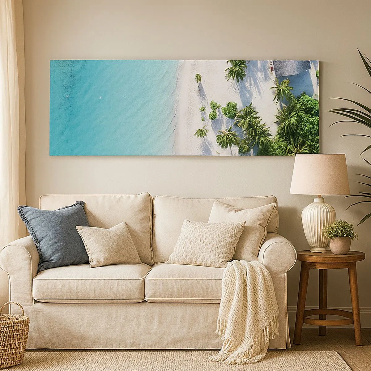 Bild auf Leinwand - Leinwandbild - Urlaub im Paradies - 100x40 cm