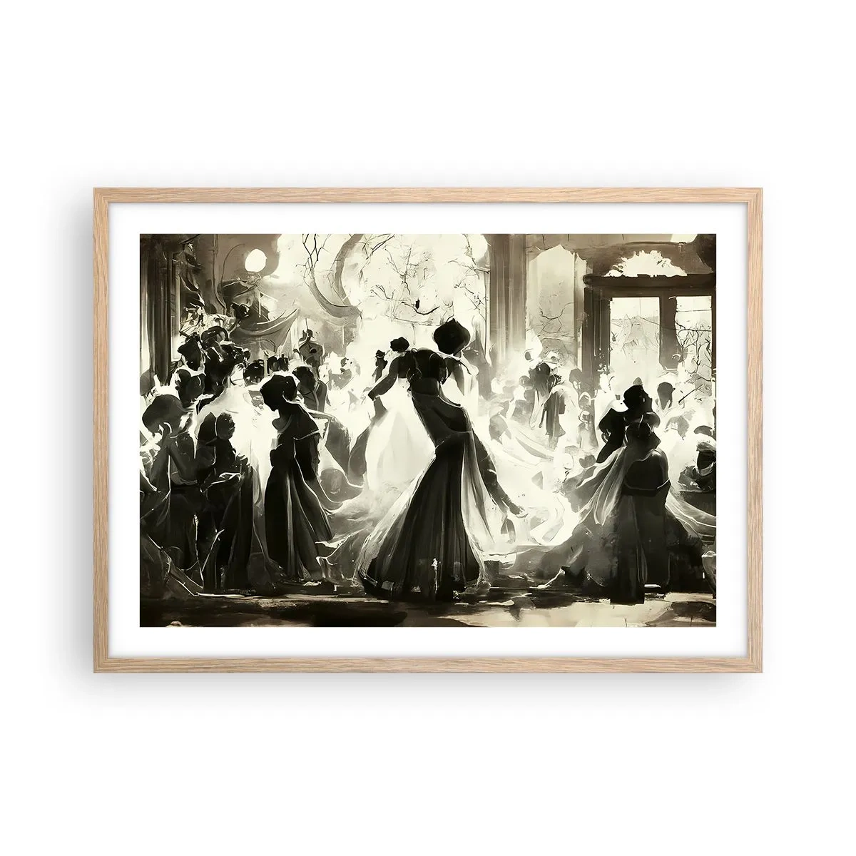 Poster in einem Rahmen aus heller Eiche - Die große Maskerade - 70x50 cm