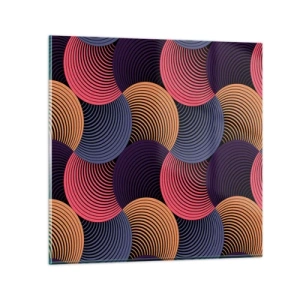 Glasbild - Bild auf glas - Im kreisenden Rhythmus - 50x50 cm