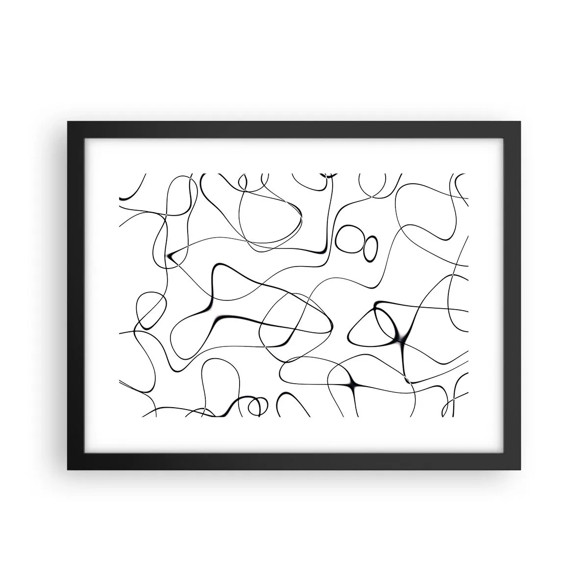 Poster in einem schwarzem Rahmen - Lebenswege, Wechselfälle - 40x30 cm