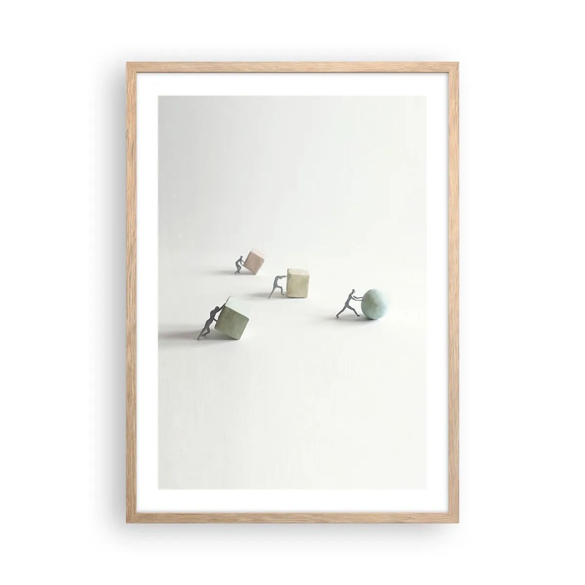 Poster in einem Rahmen aus heller Eiche - Pures Leben - 50x70 cm