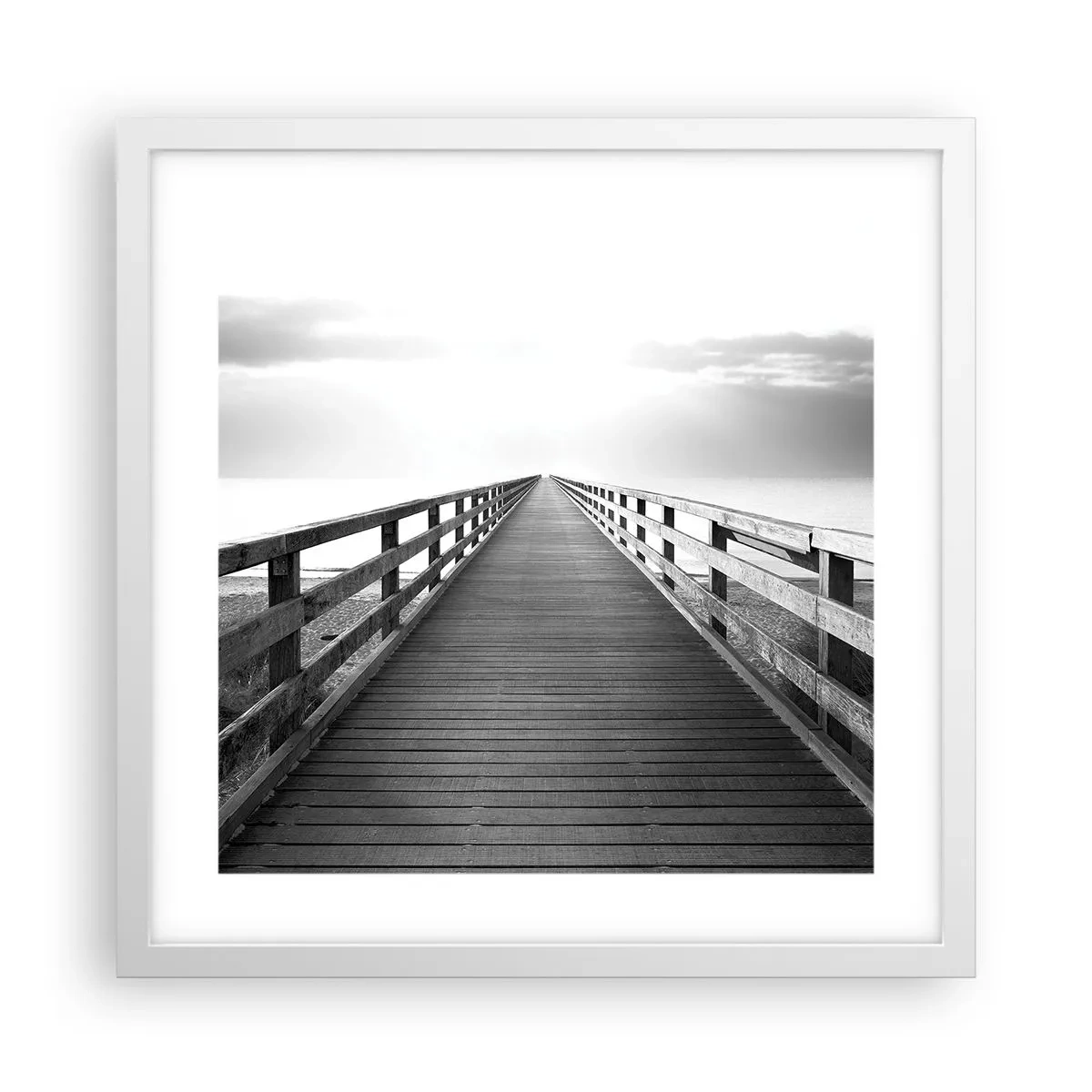 Poster in einem weißen Rahmen - In die Ferne ... - 40x40 cm