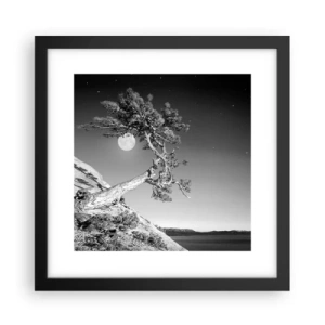 Poster in einem schwarzem Rahmen - Siegreiche Kämpferin - 30x30 cm