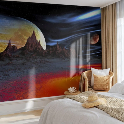 Selbstklebende Fototapete Deluxe Sticker - Unbekannte Welt - Abstraktion, Kosmos, 3D - 450x315 cm