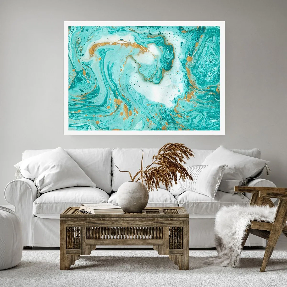 Poster - Unter der großen Welle der Edo-Ära - 70x50 cm