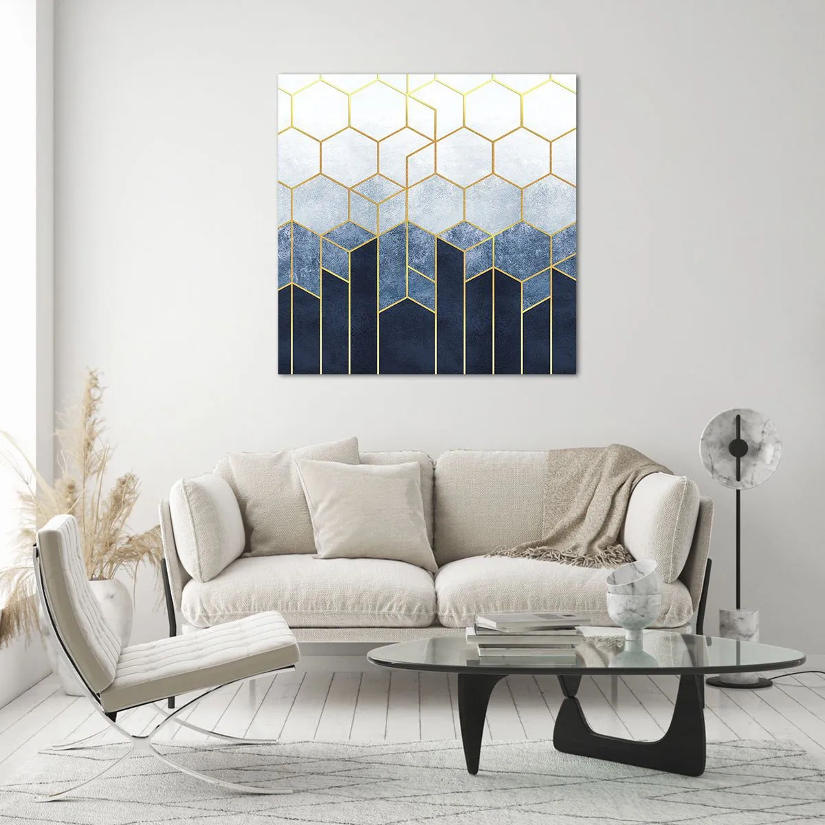 Glasbild - Bild auf glas - Komposition im synkopischen Rhythmus - 30x30 cm