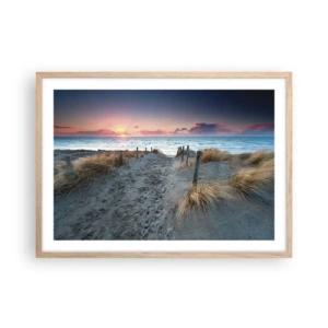 Poster in einem Rahmen aus heller Eiche - Du hast einen Regenbogen aus strahlendem Licht verschüttet ... - 70x50 cm