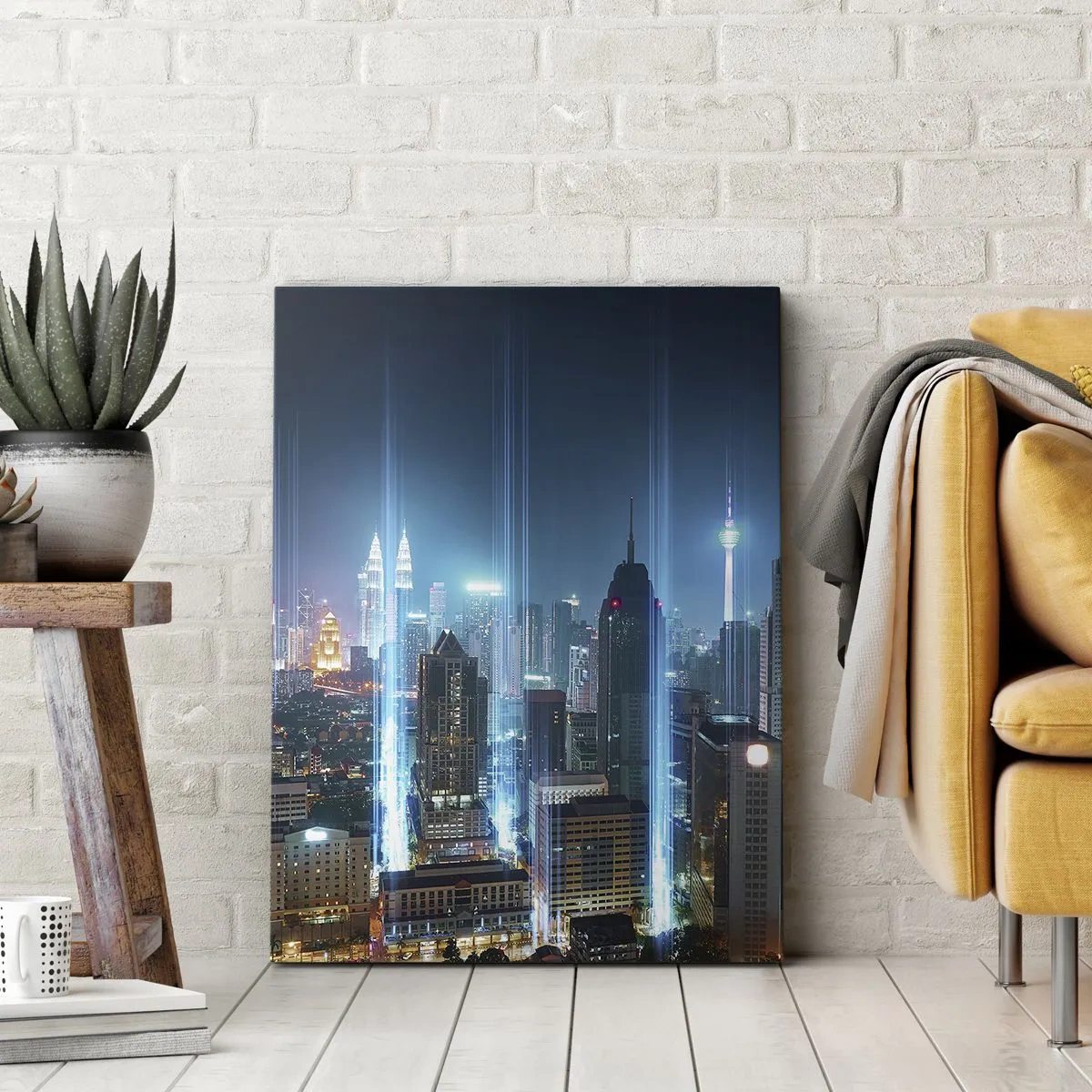 Bild auf Leinwand - Leinwandbild - Auf Berliner Art gegen den Himmel - 55x100 cm