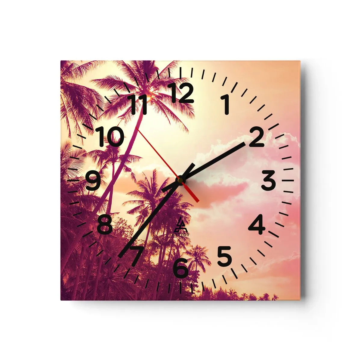 Wanduhr - Glasuhr - Du musst auswählen - 40x40 cm