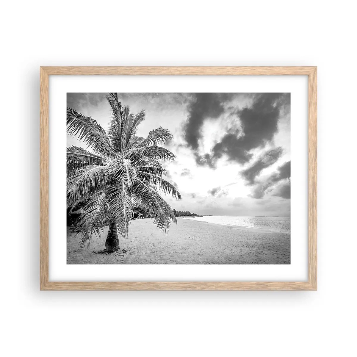 Poster in einem Rahmen aus heller Eiche - Wenn du dich nach Einsamkeit sehnst ... - 50x40 cm