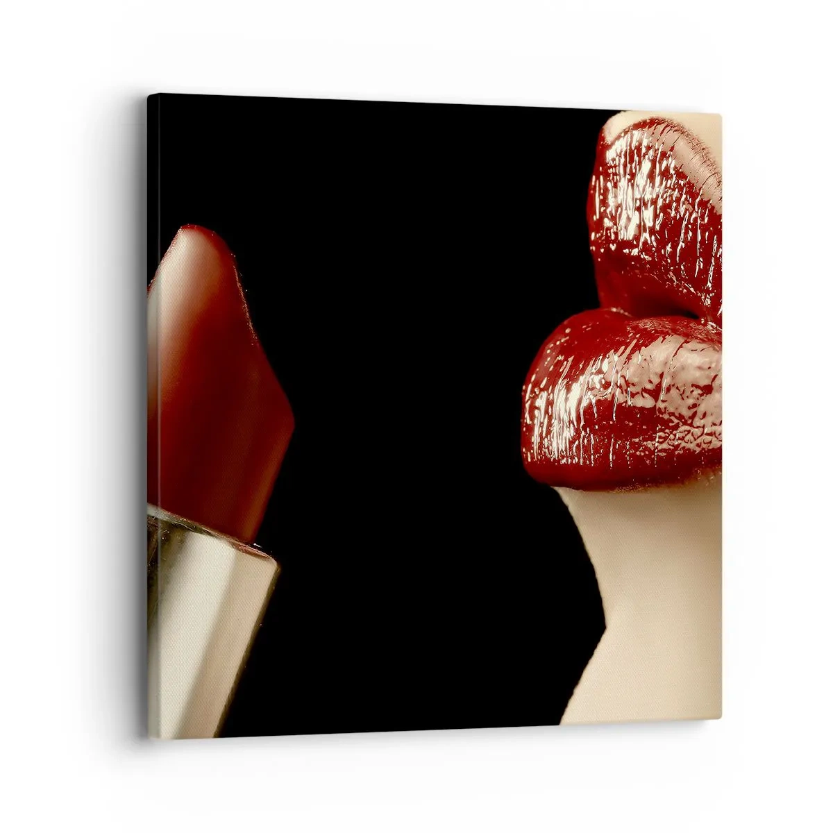 Bild auf Leinwand - Leinwandbild - Sinnlichkeit und Brillanz von Karmin - 30x30 cm