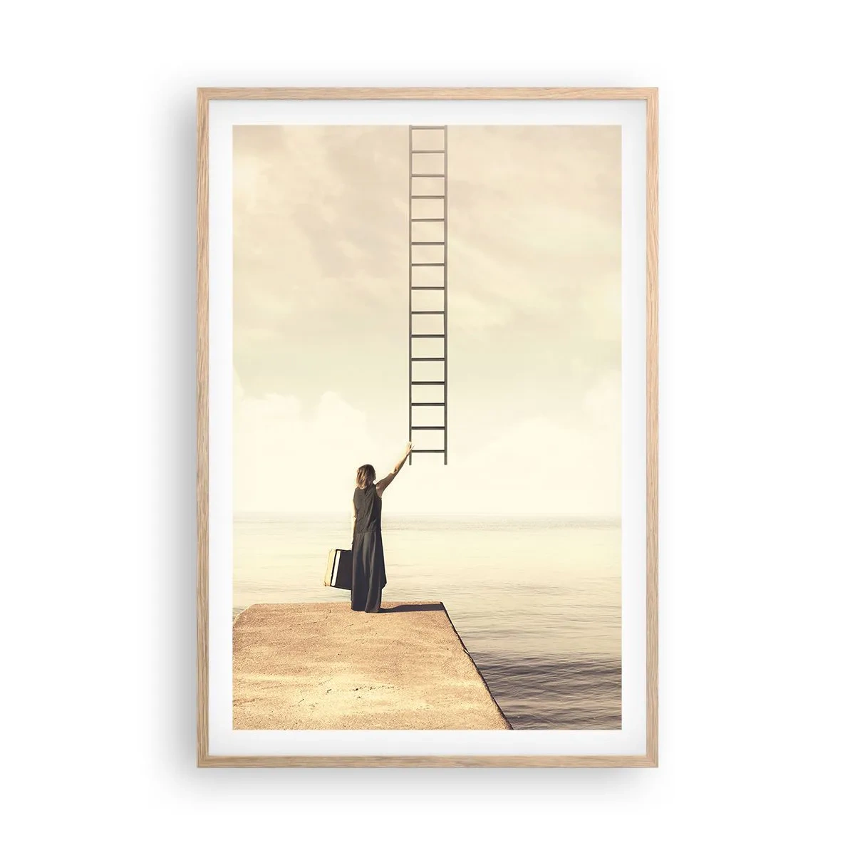 Poster in einem Rahmen aus heller Eiche - Eine magische Reise - 61x91 cm