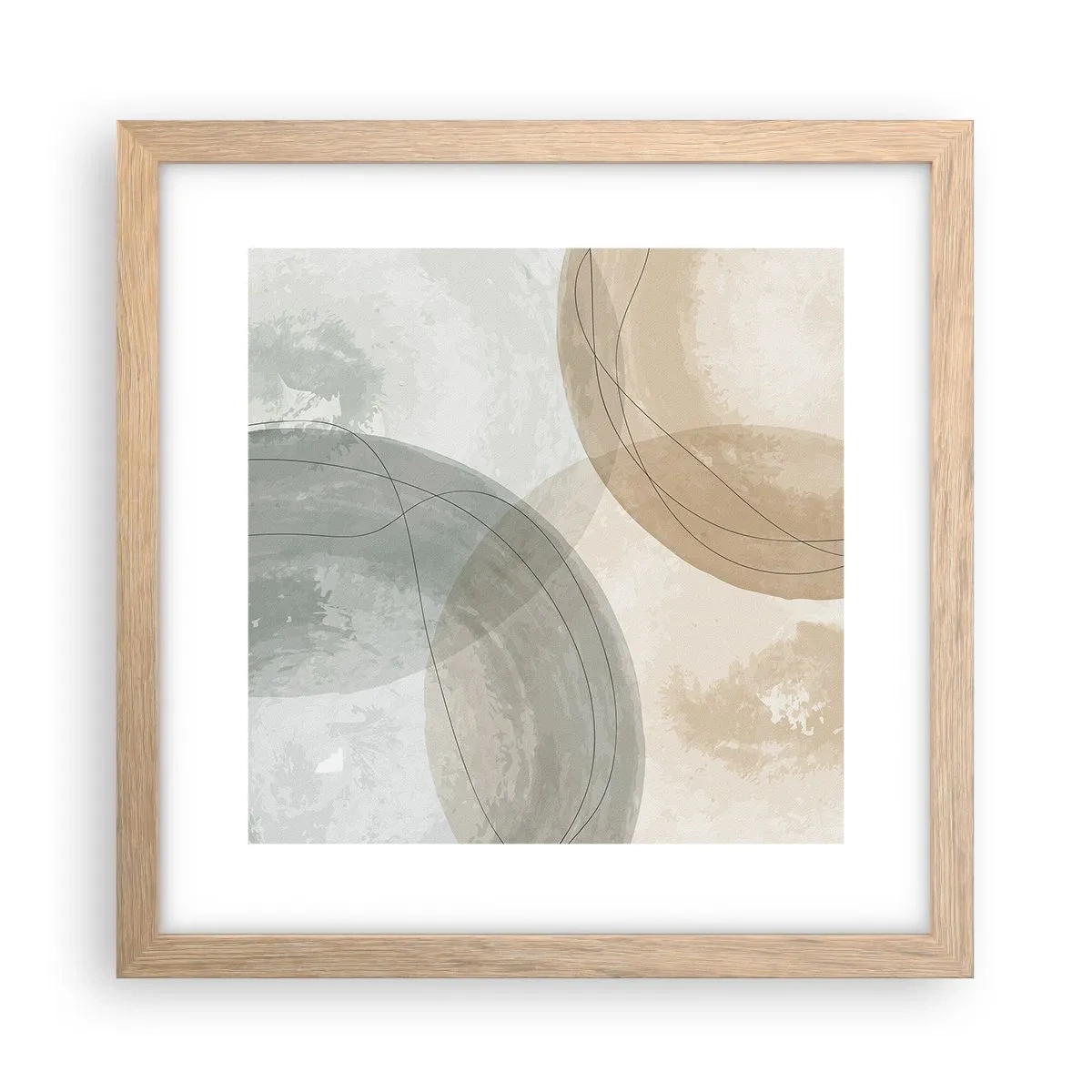 Poster in einem Rahmen aus heller Eiche - Welten durchdringen - 30x30 cm