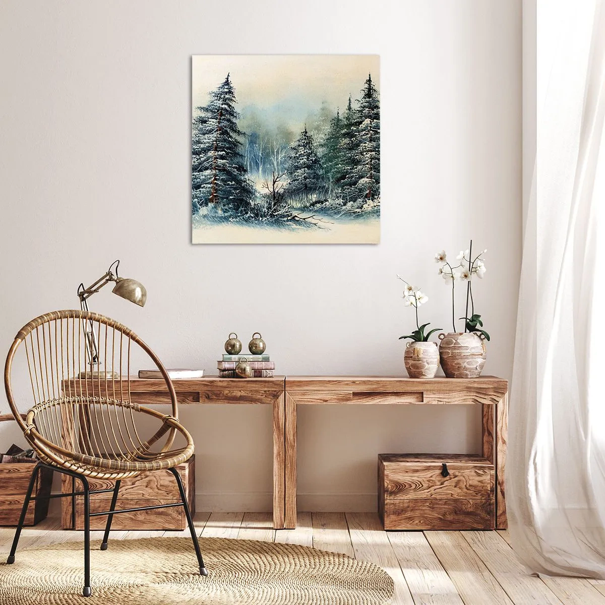 Bild auf Leinwand - Leinwandbild - Bereit für Weihnachten - 40x40 cm