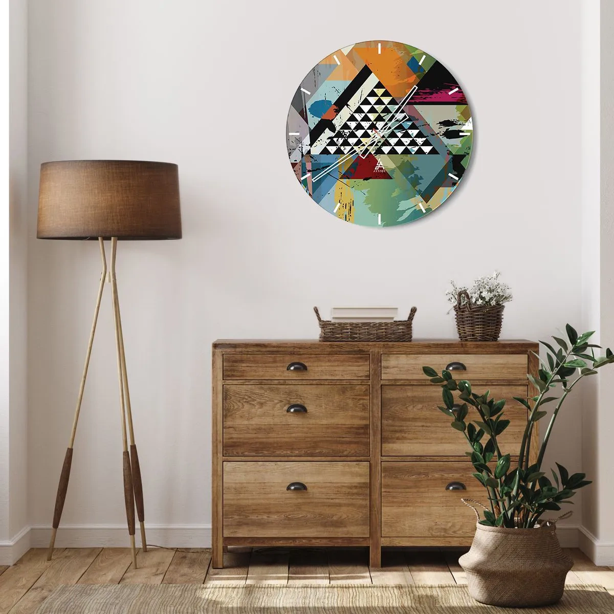 Wanduhr - Glasuhr - Wie einfach ist es - 40x40 cm