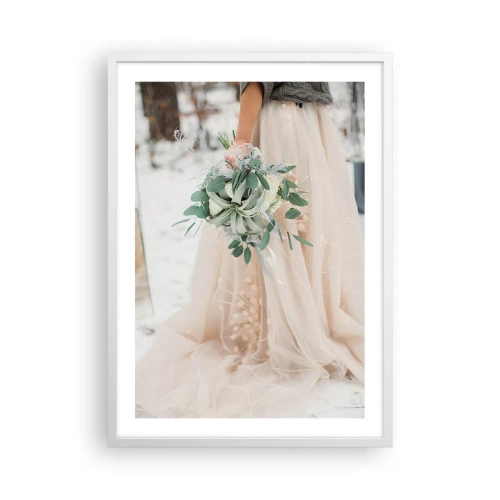 Poster in einem weißen Rahmen - Und sie lebten glücklich bis ans Ende - 50x70 cm