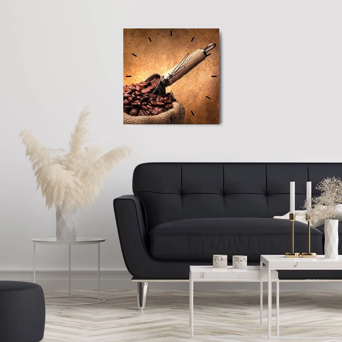 Wanduhr - Glasuhr - An der Quelle des Geschmacks - 30x30 cm