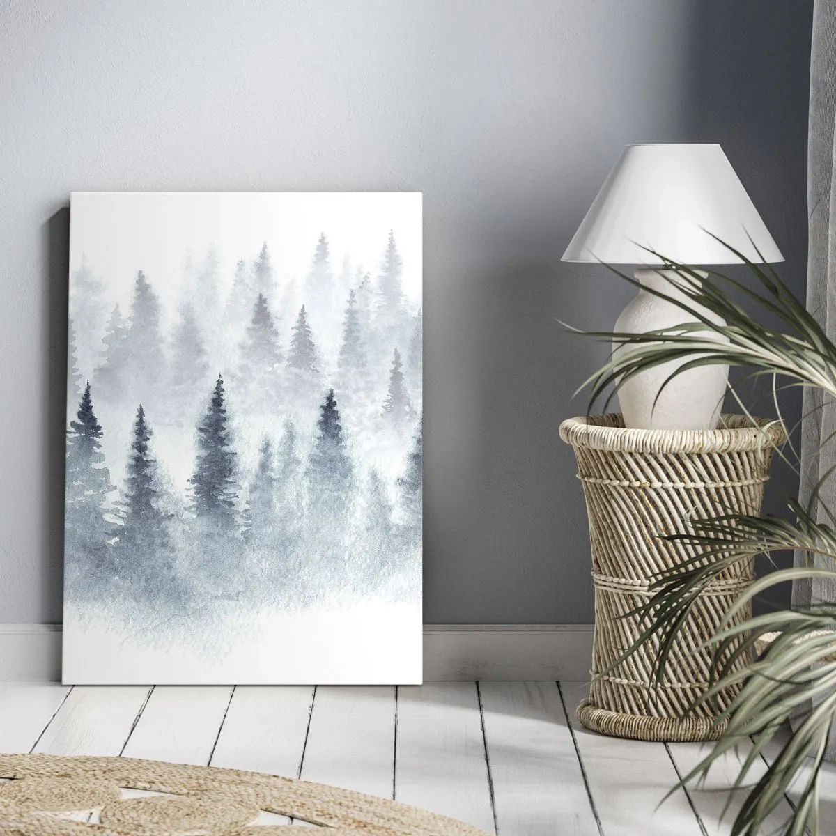 Bild auf Leinwand - Leinwandbild - In Nebel gehüllt - 65x120 cm