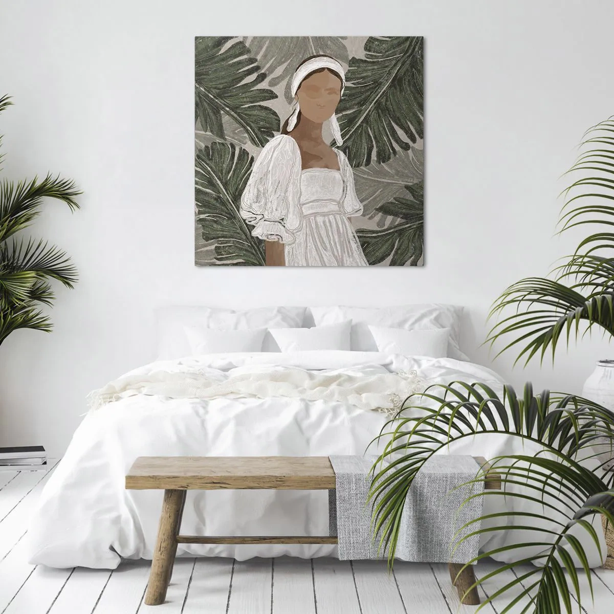 Bild auf Leinwand - Leinwandbild - Exotisches Porträt - 40x40 cm