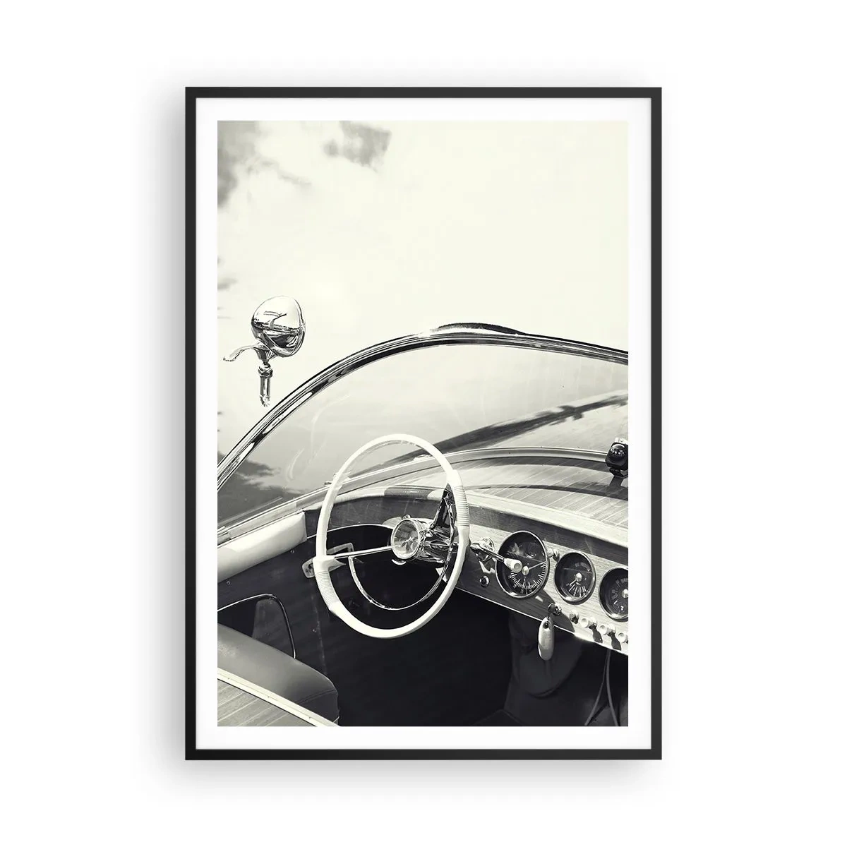 Poster in einem schwarzem Rahmen - Wetter für die Reichen - 70x100 cm