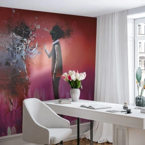 Fototapete Premium Canvas - Kannst du dich selbst anschauen? - Abstraktion, Stück, Menschen - 300x210 cm