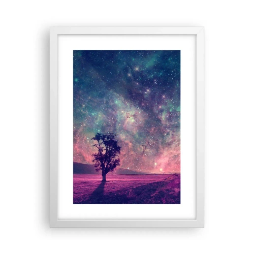 Poster in einem weißen Rahmen - Unter dem magischen Himmel - 30x40 cm