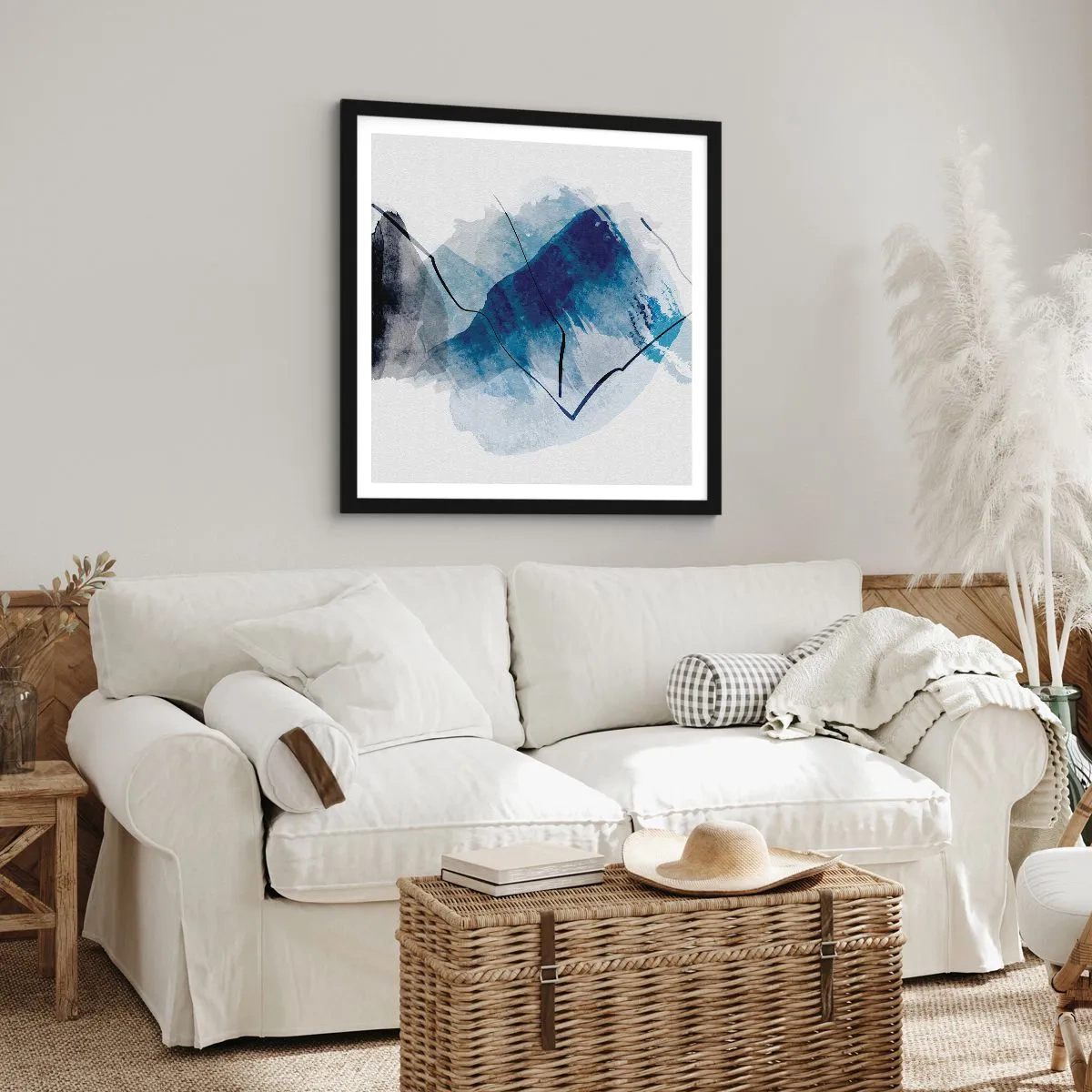 Poster in einem schwarzem Rahmen - Eisberg - 50x50 cm