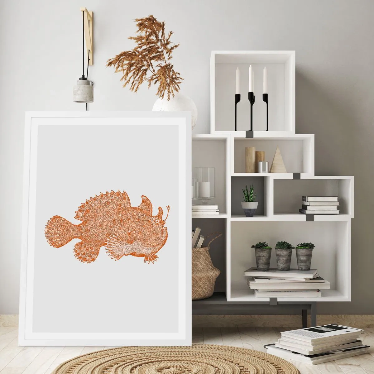 Poster in einem weißen Rahmen - Es ist also doch ein Fisch - 30x40 cm