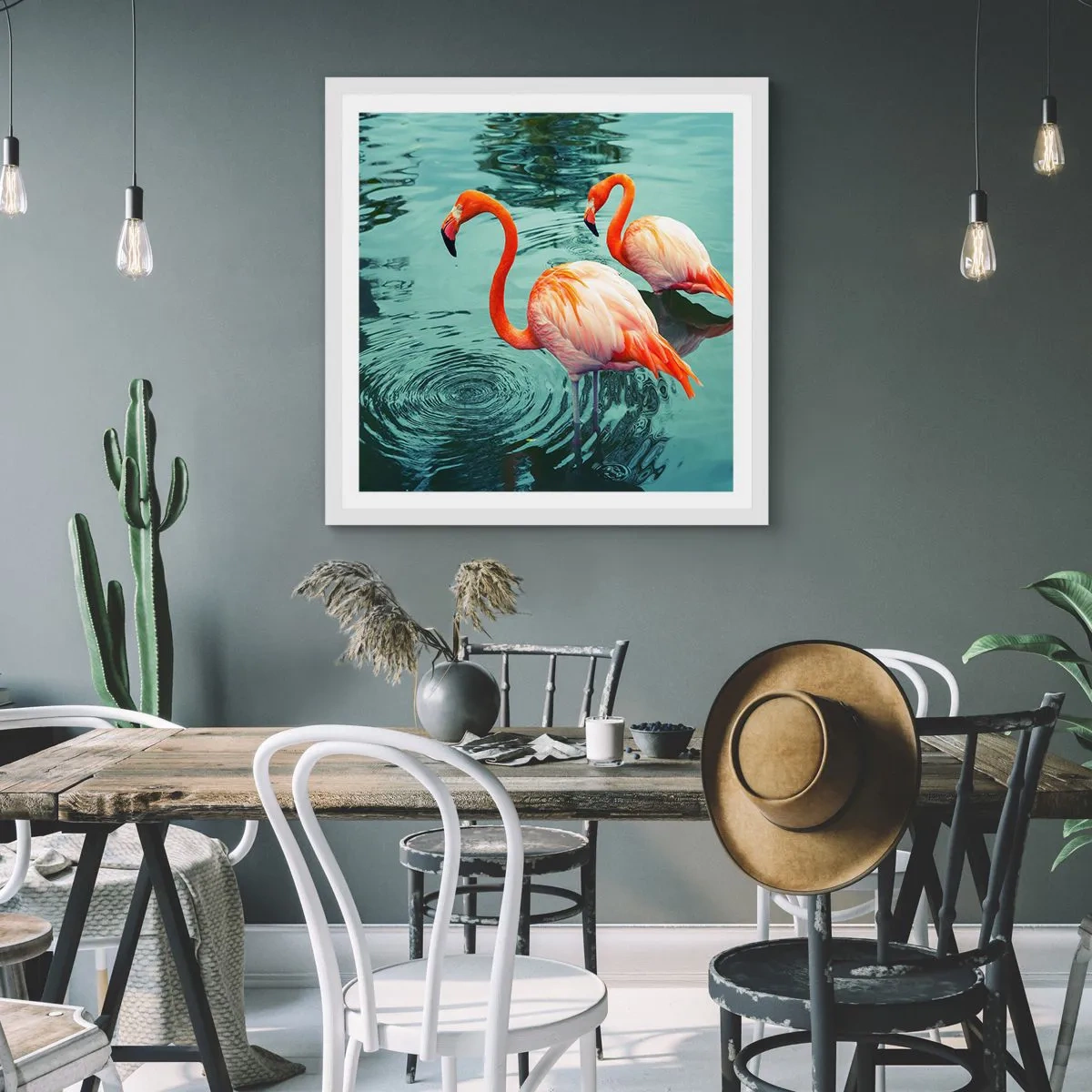 Poster in einem weißen Rahmen - Wir sind jetzt in Mode - 30x30 cm