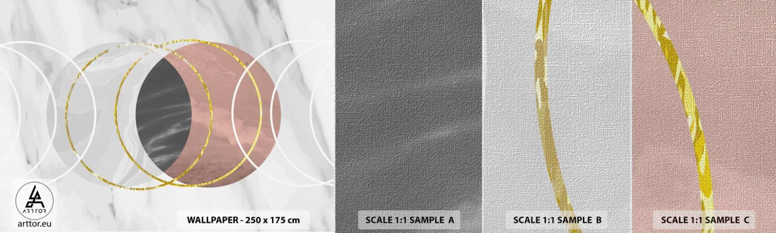 Fototapeten Muster Premium Canvas - Musik der Sphären - Abstraktion, Stück, Bezirke - 100x30 cm