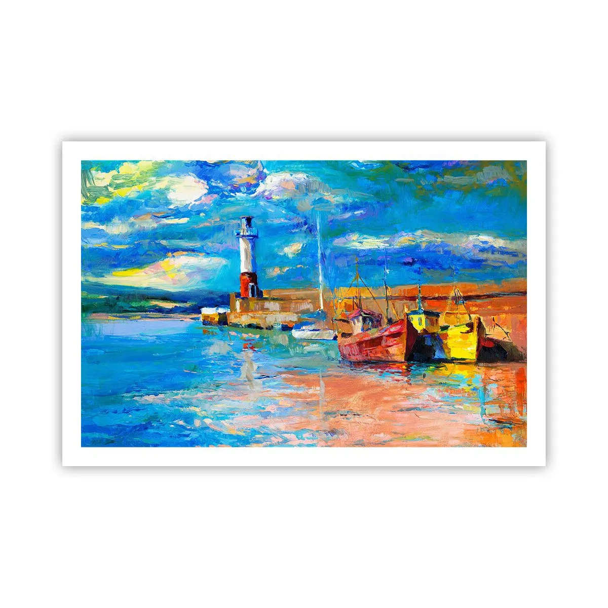 Poster - Ein Nachmittag in der Regenbogenbucht - 91x61 cm