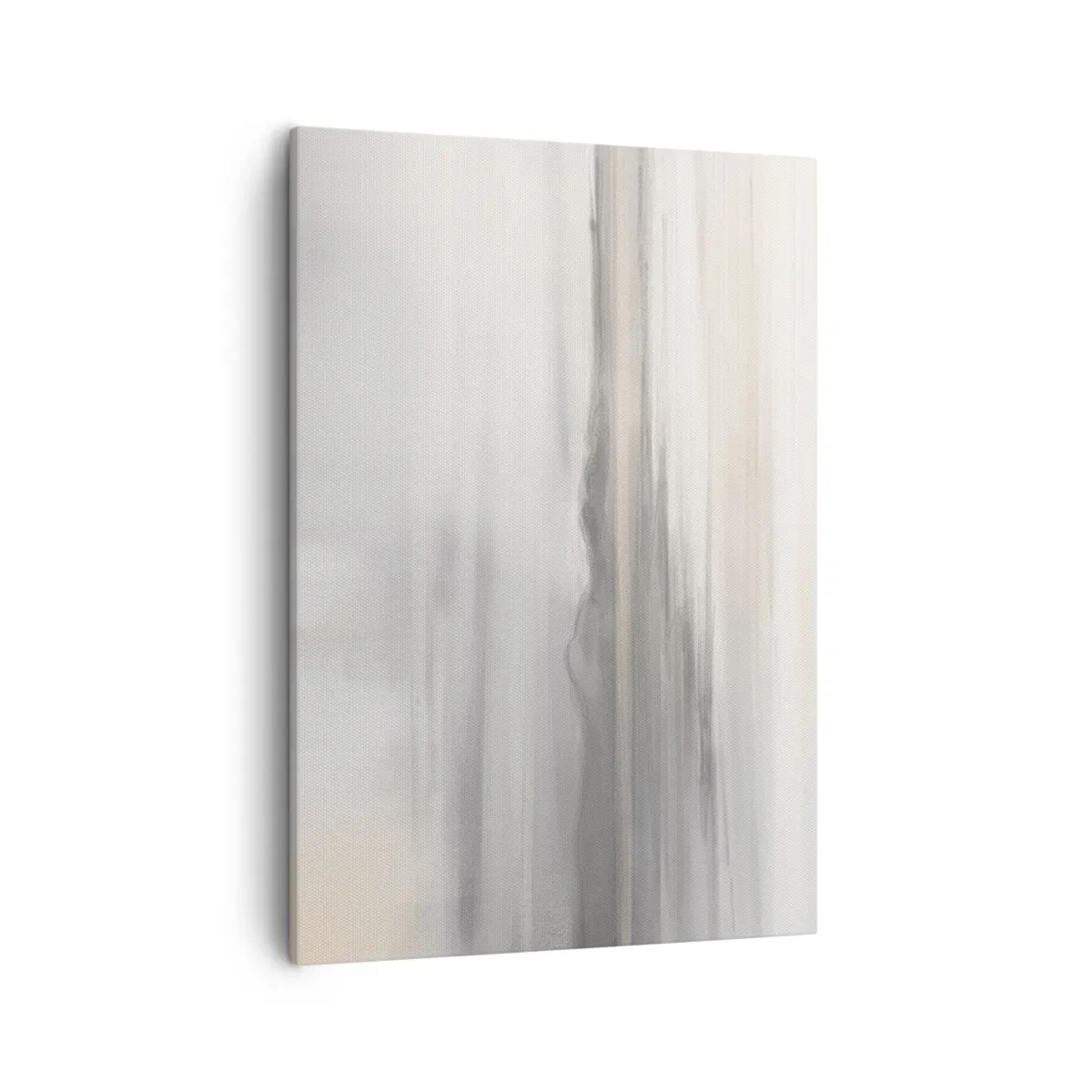 Bild auf Leinwand - Leinwandbild - Eine subtile Landschaft in Grau- und Beigetönen - 50x70cm - Nachdenkliche Distanz - Moderne Wanddekoration für Wohnzimmer und Schlafzimmer ARTTOR