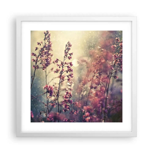 Poster in einem weißen Rahmen - Geheimnisvoller Garten - 40x40 cm
