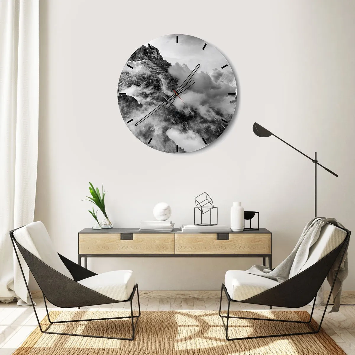 Wanduhr - Glasuhr - Schön und grausam - 30x30 cm