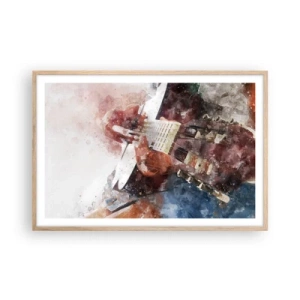 Poster in einem Rahmen aus heller Eiche - Und was halten Sie davon? - 91x61 cm