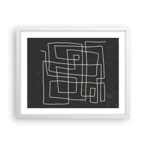 Poster in einem weißen Rahmen - Nicht so einfach - 50x40 cm