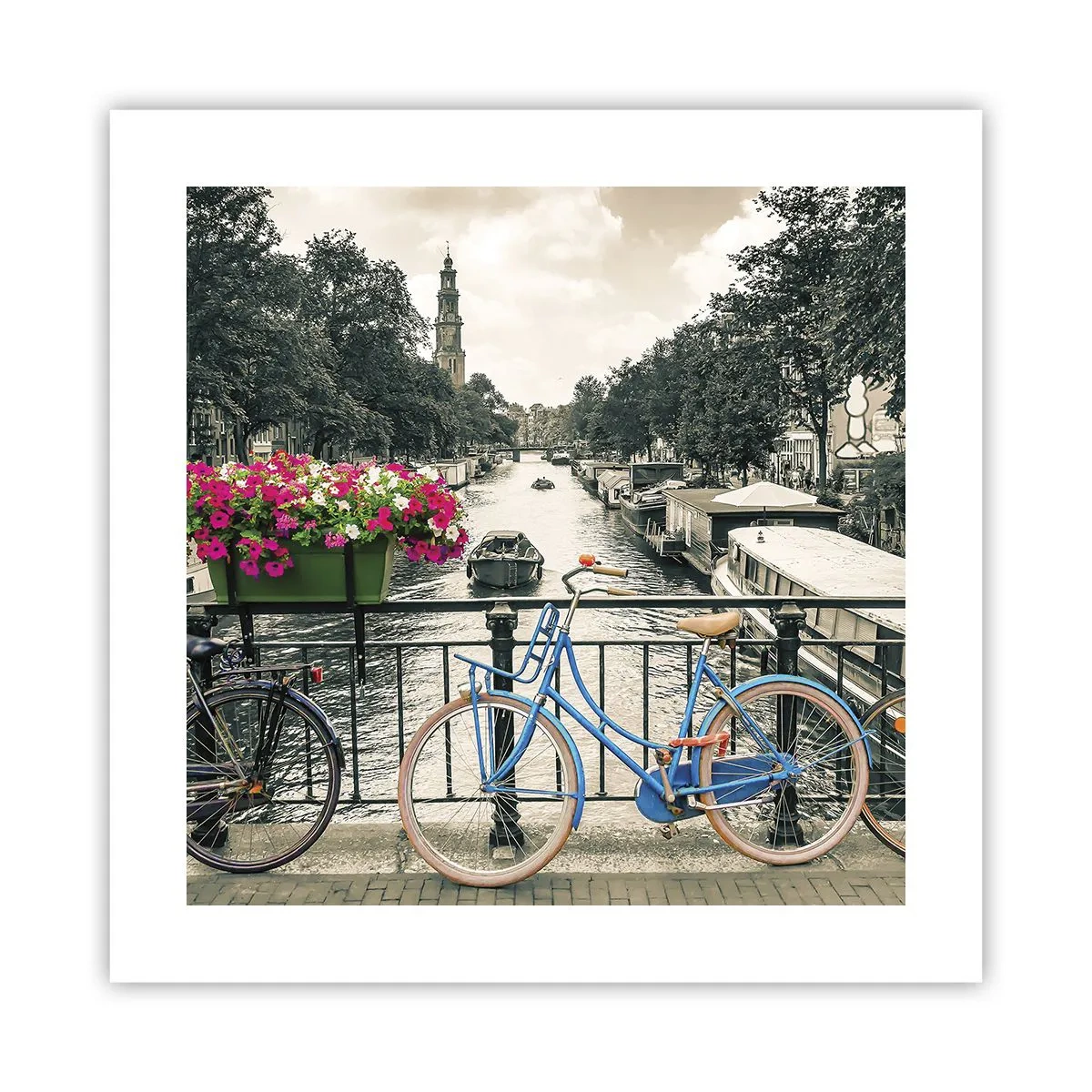 Poster - Die Farben der Amsterdamer Straße - 40x40 cm
