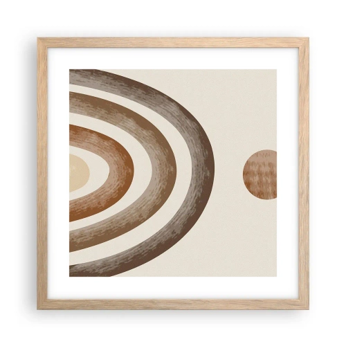 Poster in einem Rahmen aus heller Eiche - In einer weit entfernten Galaxie - 40x40 cm