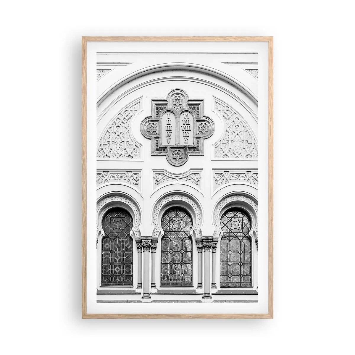 Poster in einem Rahmen aus heller Eiche - An der Grenze der Kulturen - 61x91 cm