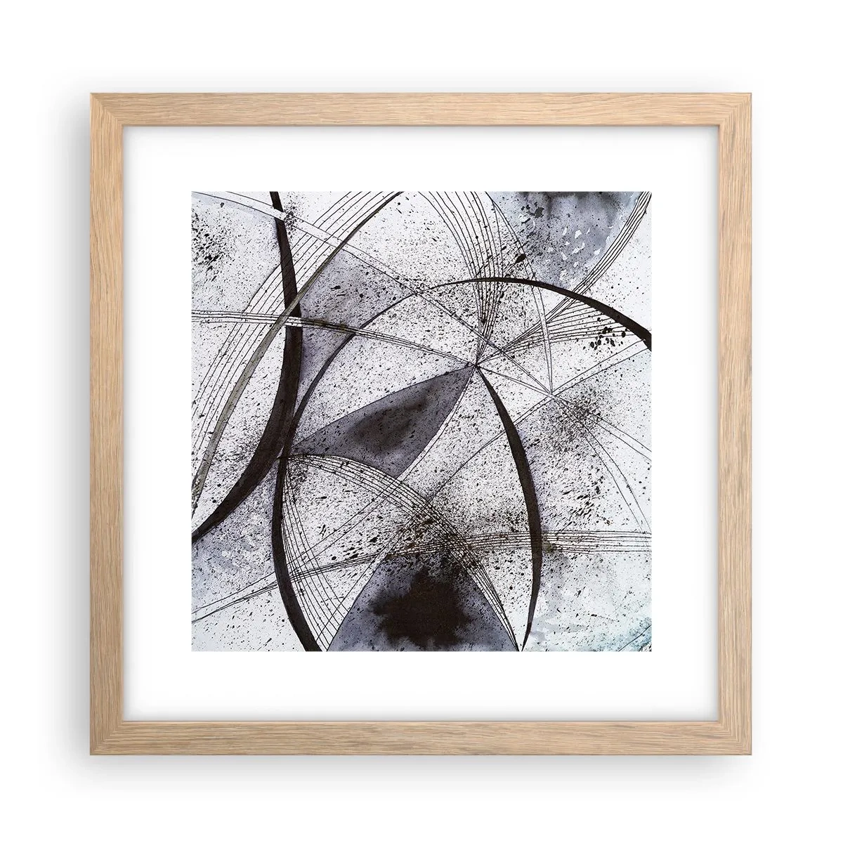Poster in einem Rahmen aus heller Eiche - Futuristische Fantasie - 30x30 cm