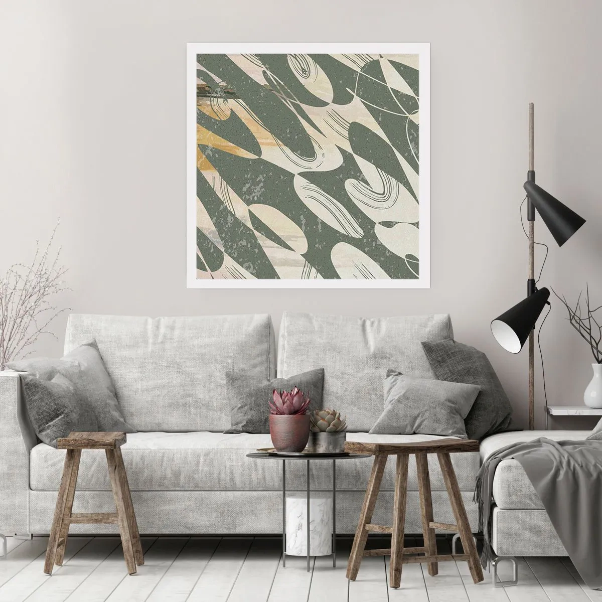 Poster - Rhythmische Abstraktion - 40x40 cm