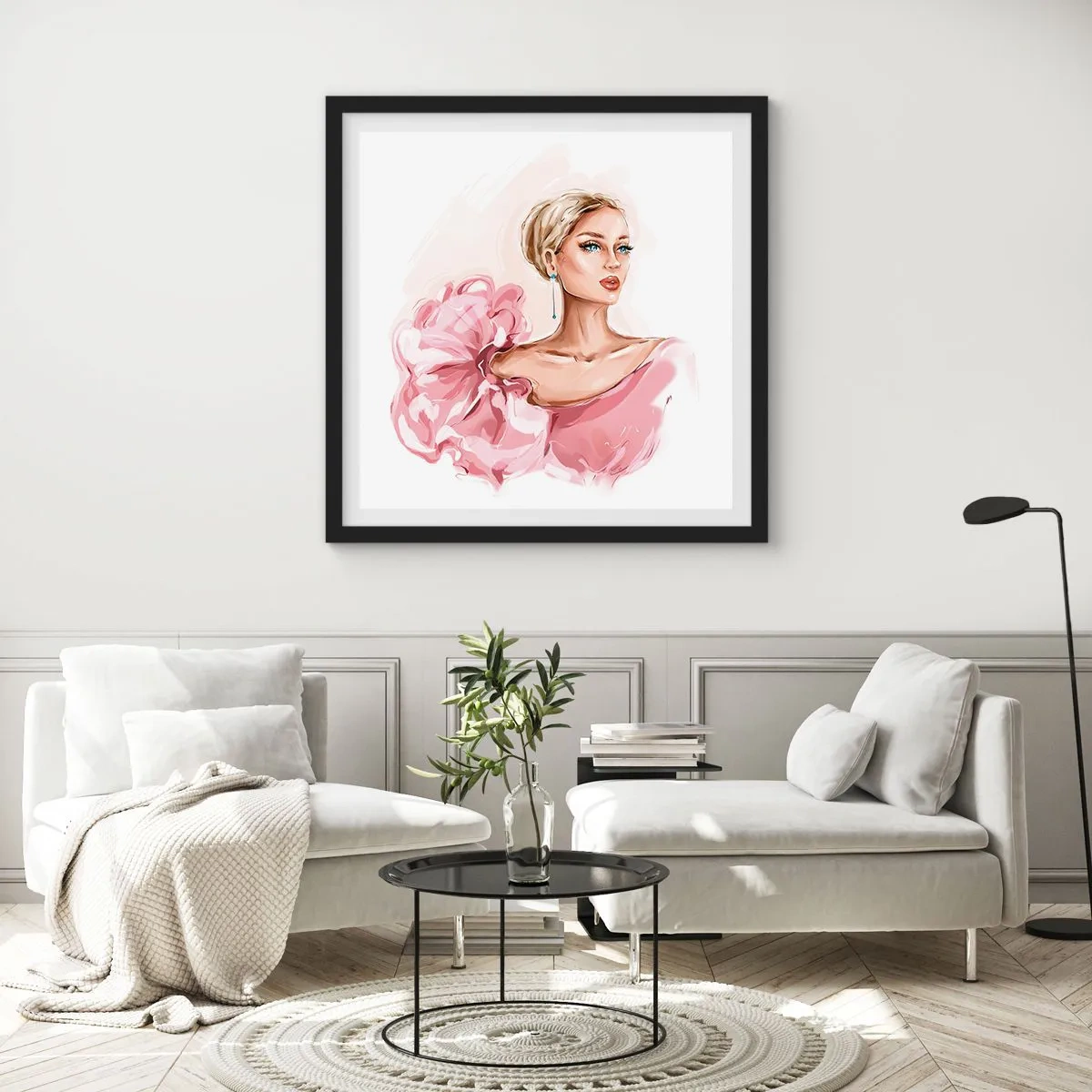 Poster in einem schwarzem Rahmen - Wie gemalt ... - 50x50 cm