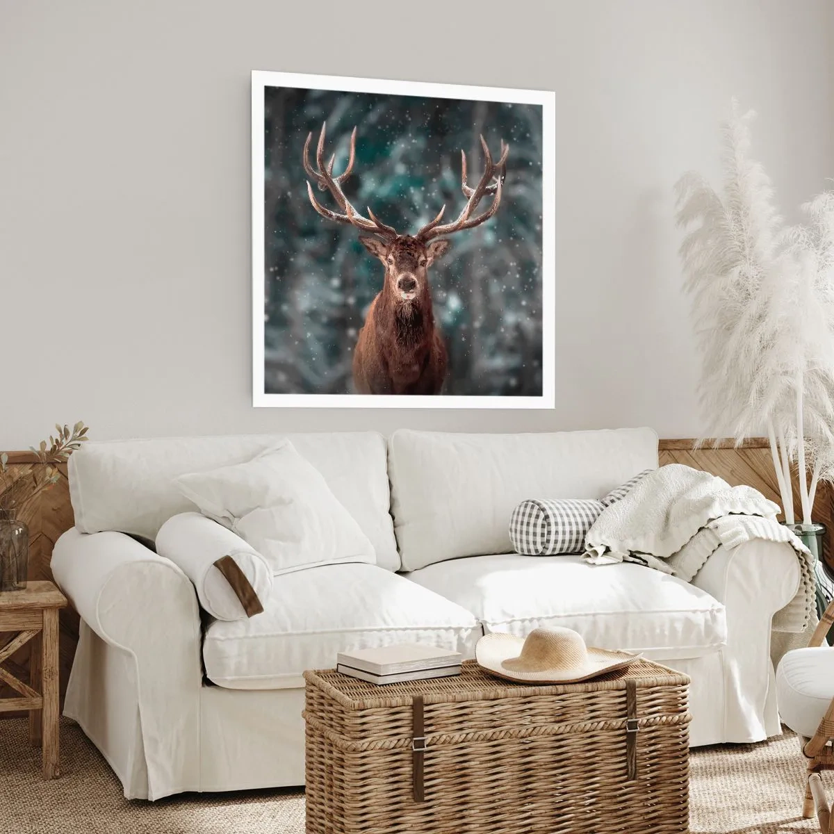 Poster - Gekrönter König des Waldes - 30x30 cm