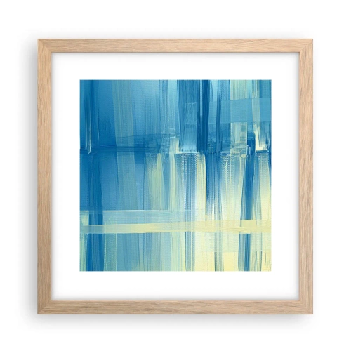 Poster in einem Rahmen aus heller Eiche - Komposition in Türkis - 30x30 cm